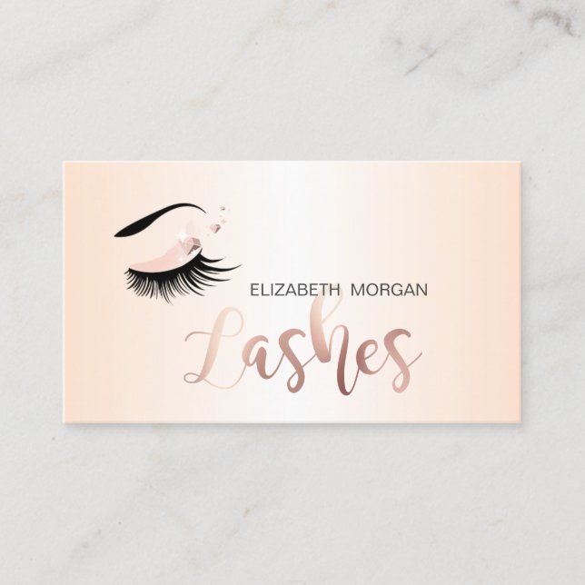 Cartão De Visita Lashes Profissionais Modernos Elegantes (Frente)