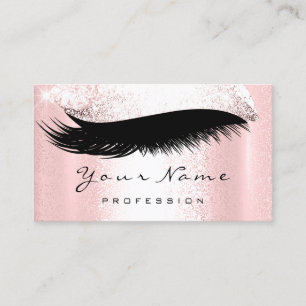 Cartão De Visita Lashes Rosa Rosa Lux, Artista e Artista