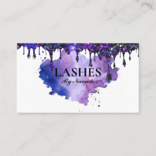 Cartão De Visita Lashes Watercolor