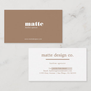 Cartão De Visita Latte Moderno Elegante Minimalista Profissional