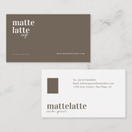 Cartão De Visita Latte | Moderno Elegante Minimalista Profissional
