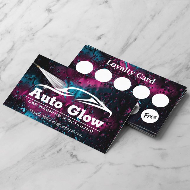 Cartão De Visita Lava Automaticamente Implicando Lealdade Moderna d (Criador carregado)