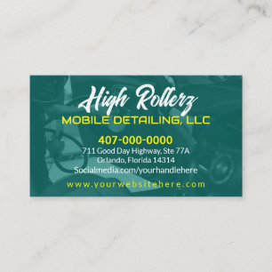 Cartão De Visita Lava-Automóvel Retenção De Pressão Acessível