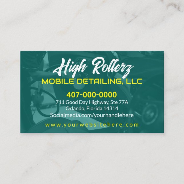 Cartão De Visita Lava-Automóvel Retenção De Pressão Acessível (Frente)