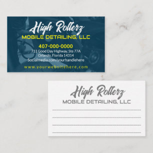 Cartão De Visita Lava-Automóvel Retenção De Pressão Acessível