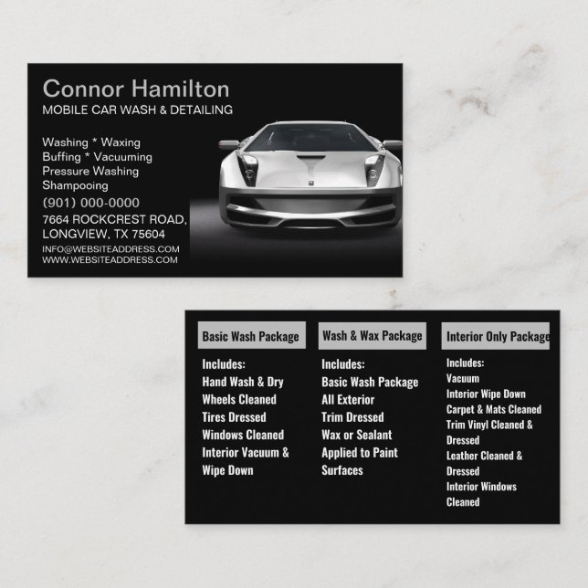 Cartão De Visita Lava Portátil Da Pressão De Lavagem (Frente/Verso)