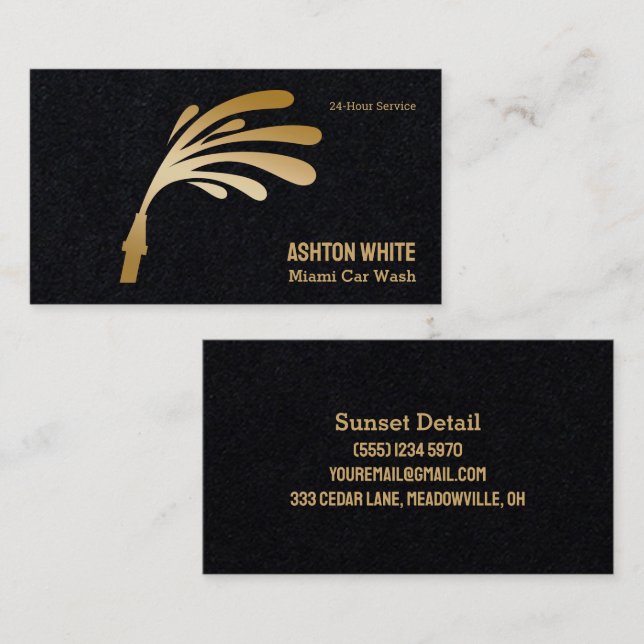 Cartão De Visita Lavagem de Carros (Frente/Verso)