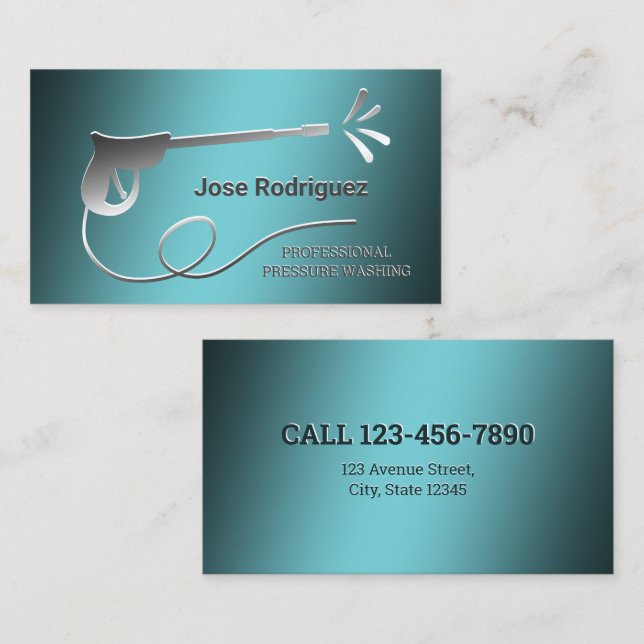 Cartão De Visita Lavagem de energia (Frente/Verso)