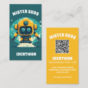 Cartão De Visita LAVAGEM DO SR. SUDS com código QR