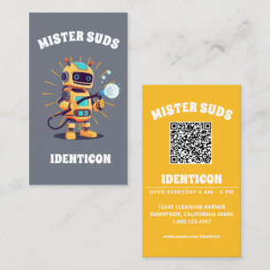 Cartão De Visita LAVAGEM DO SR. SUDS com código QR