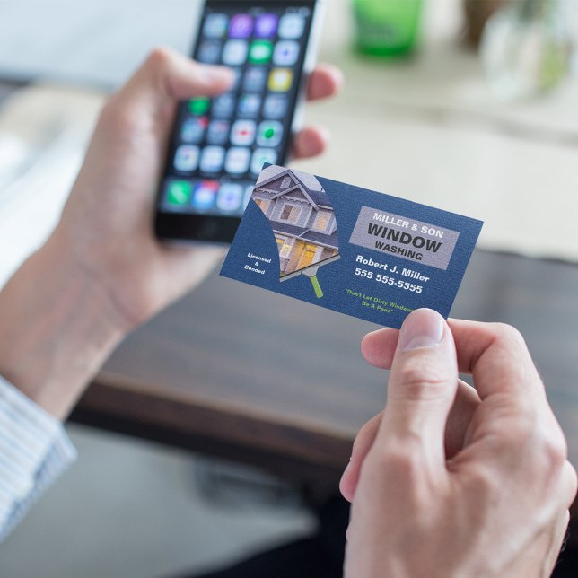Cartão De Visita Lavagem e limpeza da janela (Criador carregado)