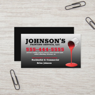 Cartão De Visita Lavagem sob pressão e pintura com detalhes