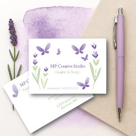 Cartão De Visita Lavender Business Branding