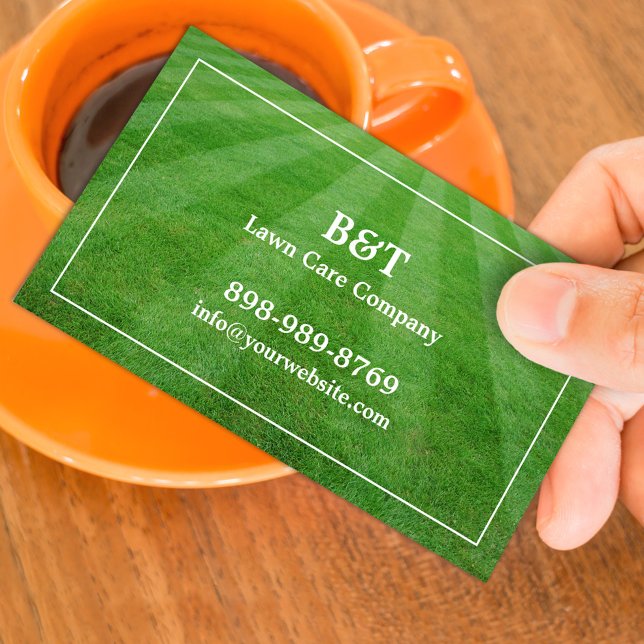 Cartão De Visita Lawn Care Field Grass Business card (Criador carregado)