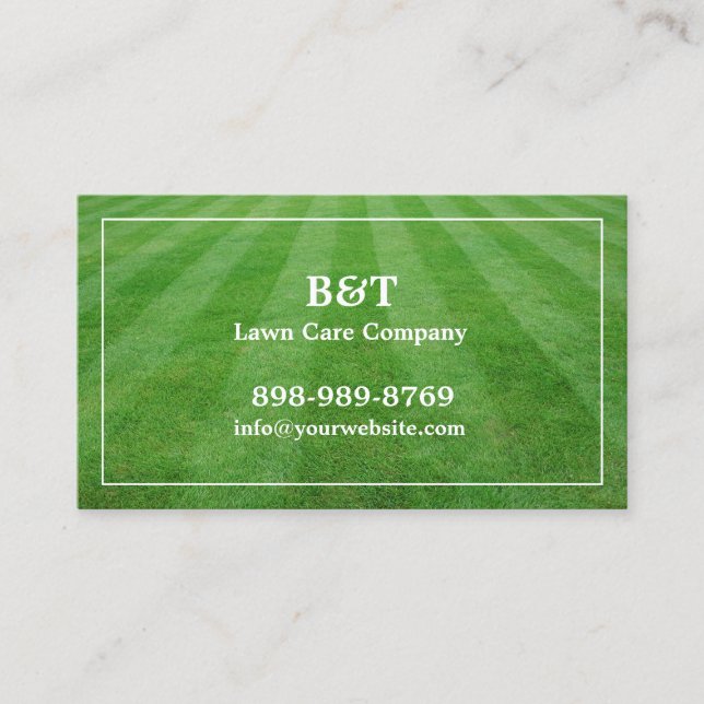 Cartão De Visita Lawn Care Field Grass Business card (Frente)