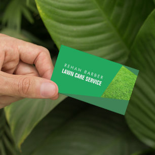Cartão De Visita Lawn Care Paing Green Grass
