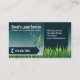 Cartão De Visita Lawn Care Paisaging Mwing Elegant Teal (Frente)
