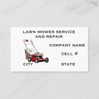 Cartão De Visita Lawn Mower Service And Repair