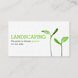 Cartão De Visita Lawncare Landscaping Couve verde