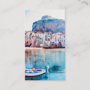 Cartão De Visita ldp CEFALU - Sicília - praia - panorama