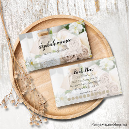 Cartão De Visita Lealdade de Caligrafia de Script Manuscrito Spa