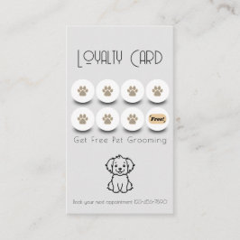 Cartão De Visita Lealdade de pata de cão que se alicia