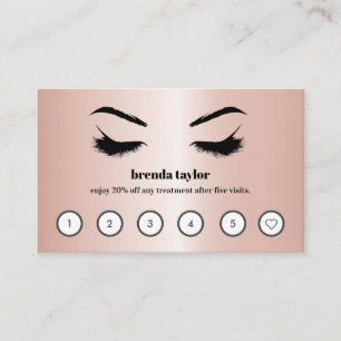 Cartão De Visita Lealdade personalizada Eyelash da Barra de luxo Do