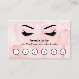Cartão De Visita Lealdade Personalizada Eyelash da Barra de Navegaç