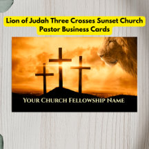 Leão de Judá Três Cruza Pastor da Igreja Sunset
