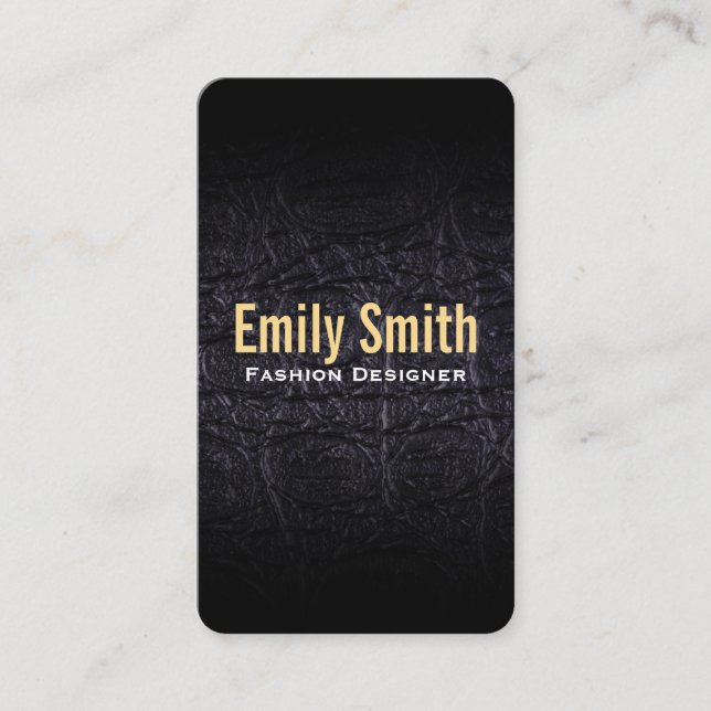 Cartão De Visita Leather Faux (crocodilo) (Frente)