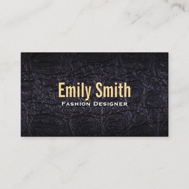 Cartão De Visita Leather Faux (crocodilo) (Frente)