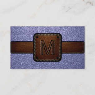 Cartão De Visita Leather parece castanha e Lavanda