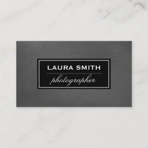 Cartão De Visita Leather Simples