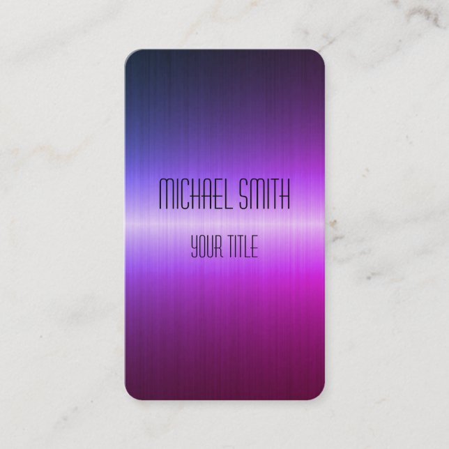 Cartão De Visita Legal aço inoxidável metal nº 5 (Frente)