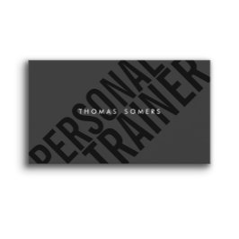 Cartão De Visita Legal Bold Typografia BLack Treinador Pessoal