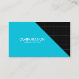 cartão de visita legal de turquesa e grelha preta