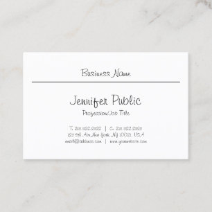 Cartão De Visita Legal Manuscrito Moderno Mínimo Simples Nice