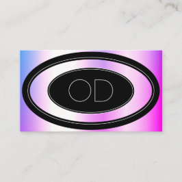 Cartão De Visita Legal moda de beleza do monograma roxo, cor-de-ros