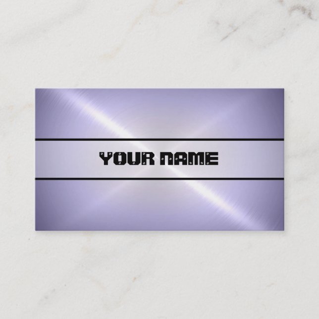 Cartão De Visita Legal Purple Shinless Steel Metal 4 (Frente)