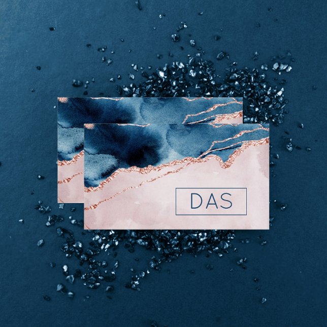 Cartão De Visita Legenda Mística | Monograma de Agatos Rosa-Esbranq (Criador carregado)