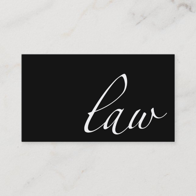 Cartão De Visita Lei: Advogado, Advogado Script (Frente)