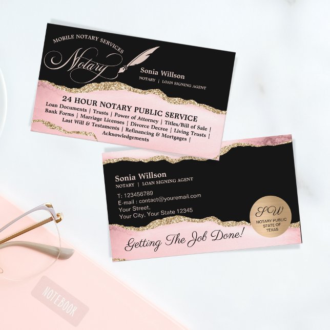 Cartão De Visita Lei do Agente de Assinatura de Notários e Emprésti (Criador carregado)