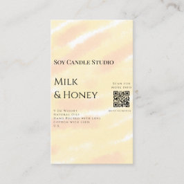 Cartão De Visita Leite mel soja negócio adicionar q r código tex