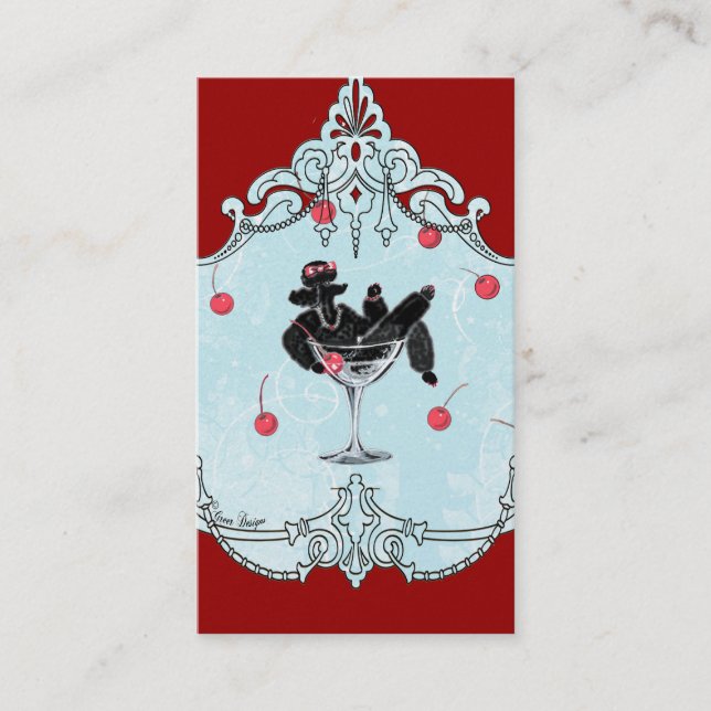 Cartão De Visita Leite Preto e Cereja (Frente)