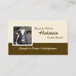 Cartão De Visita Leiteria de Holstein ou foto dos gados bovinos