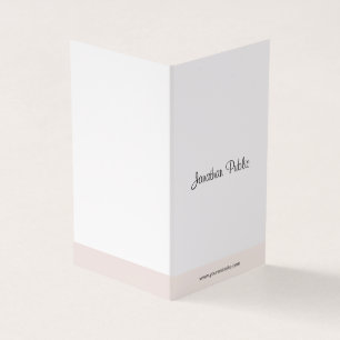 Cartão De Visita Leitor de Script Manuscrito Mínimo Elegante