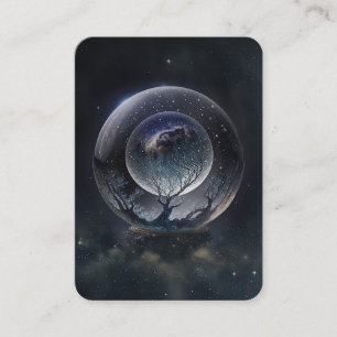 Cartão De Visita Leitor de Tarô Médio Psicótico Crystal Ball