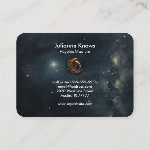 Cartão De Visita Leitor de Tarô Médio Psicótico Crystal Ball