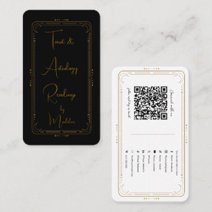 Cartão De Visita Leitor de Tarot Místico Conexão de Mídia Social QR