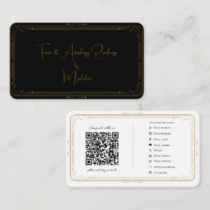 Cartão De Visita Leitor de Tarot Místico Conexão de Mídia Social QR